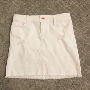 Abercrombie Kids white jean skirt